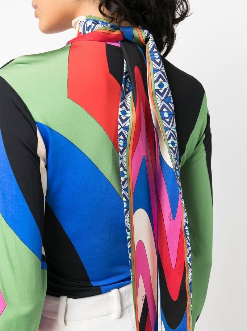 Multicolour Goccia-print Roll-neck Top