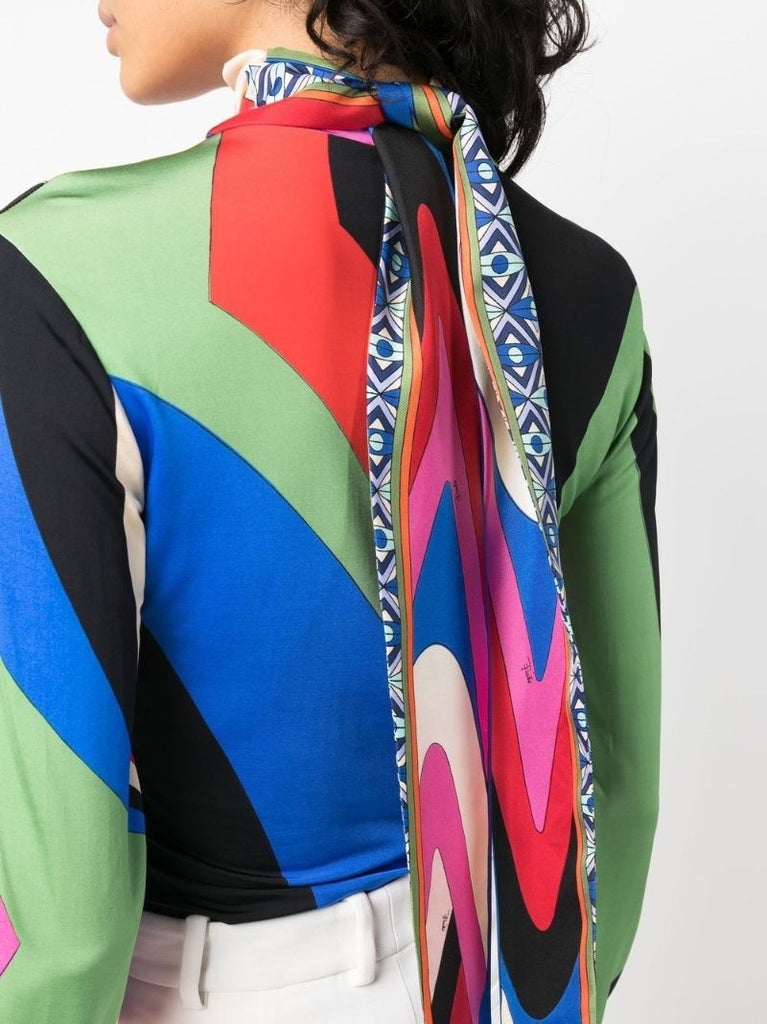 Multicolour Goccia-print Roll-neck Top