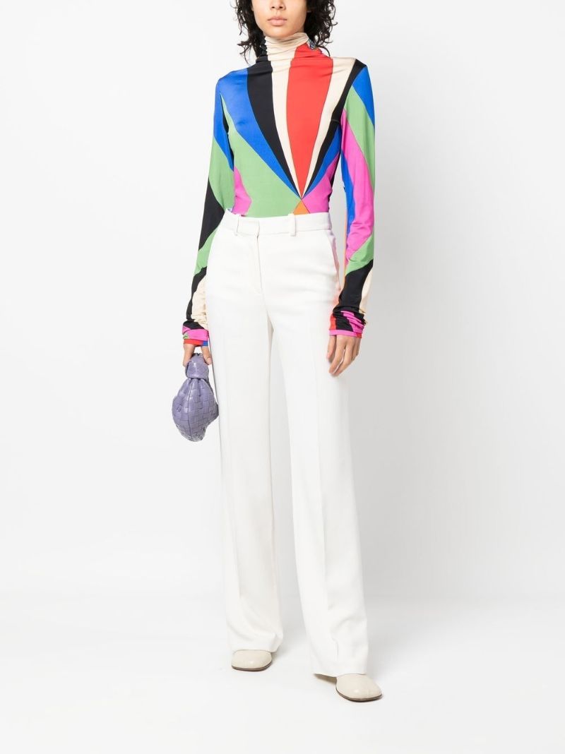 Multicolour Goccia-print Roll-neck Top