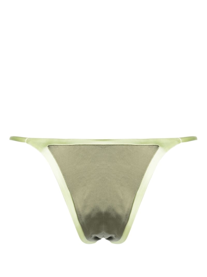 Green Forward Reversible Triangle Bikini Bottoms