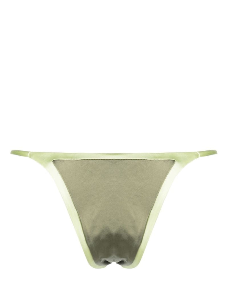 Green Forward Reversible Triangle Bikini Bottoms