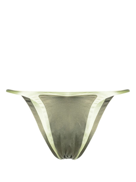 Green Forward Reversible Triangle Bikini Bottoms