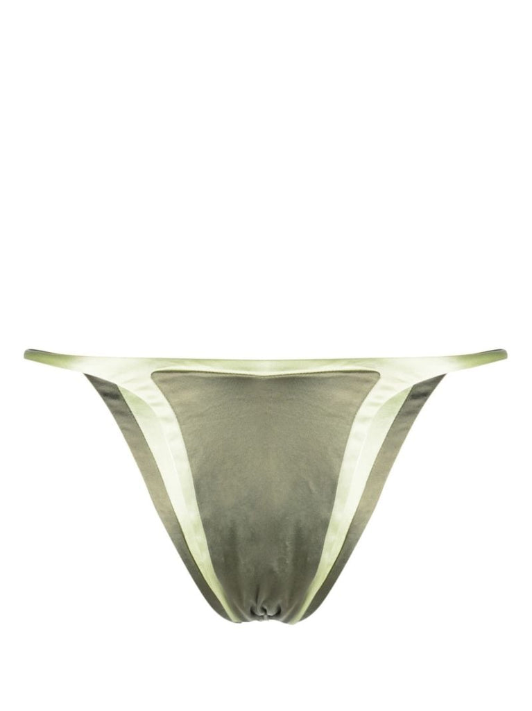 Green Forward Reversible Triangle Bikini Bottoms