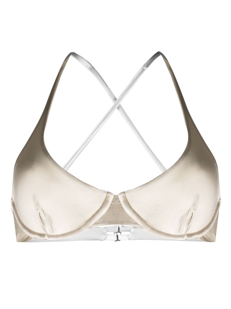 White Reversible Heart Bikini Top