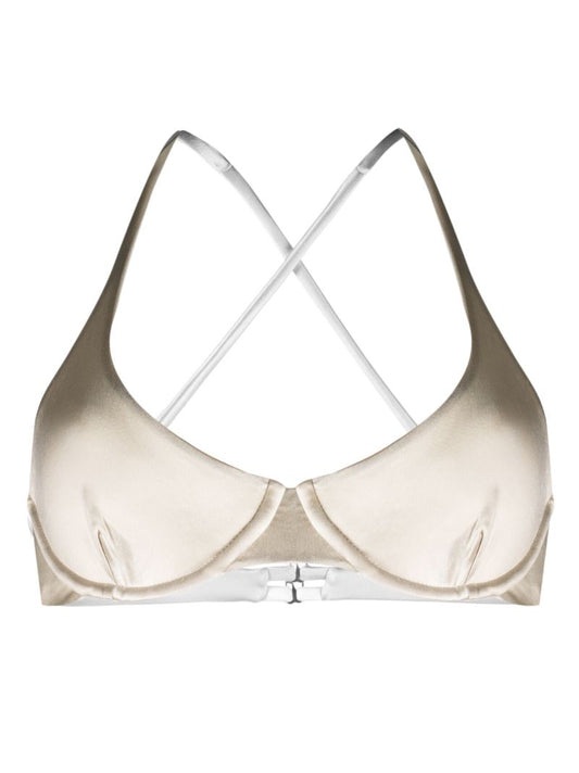 White Reversible Heart Bikini Top