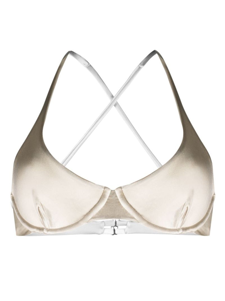 White Reversible Heart Bikini Top