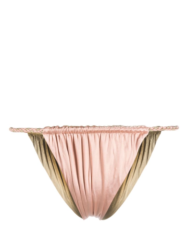 Pink Leaves Reversible Bikini Bottoms