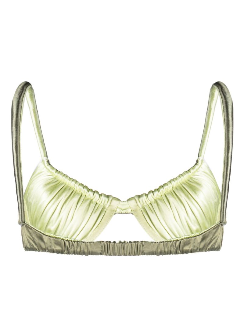 Green Reversible Twist Bikini Top
