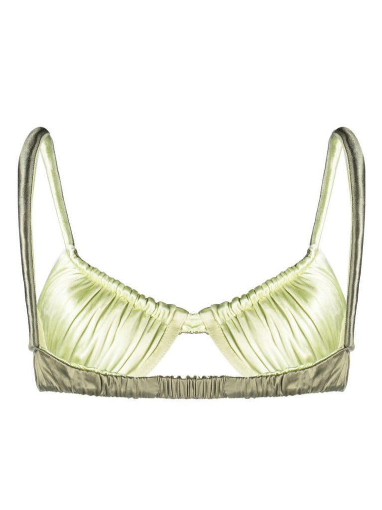 Green Reversible Twist Bikini Top