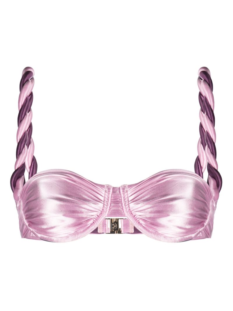 Pink Reversible Chunky Robe Bikini Top