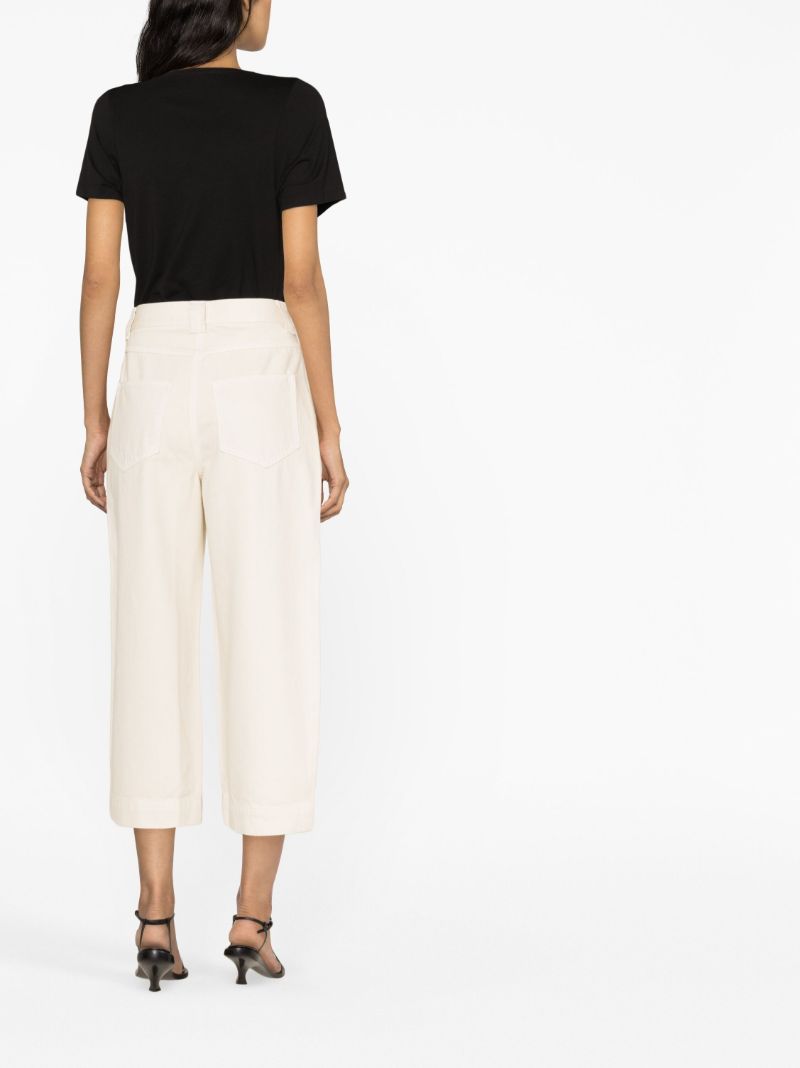 Neutral Hewey Barrel-leg Crop Jeans