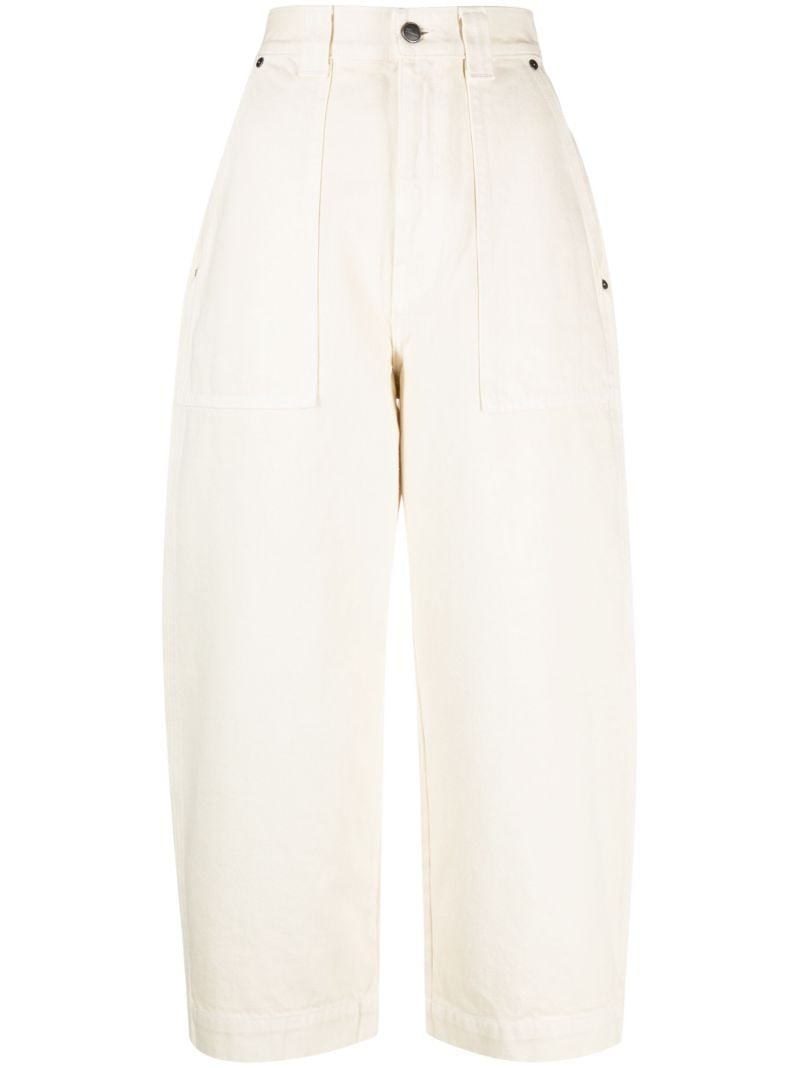 Neutral Hewey Barrel-leg Crop Jeans
