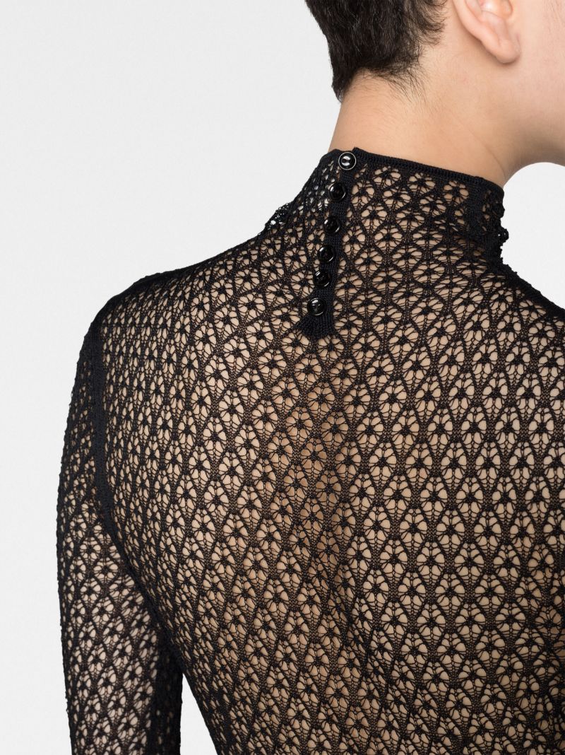 Black Fena Sheer Bodysuit