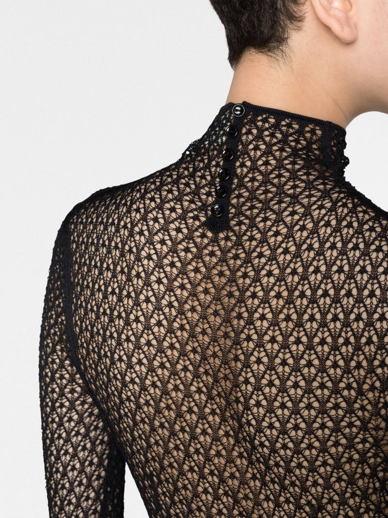 Black Fena Sheer Bodysuit