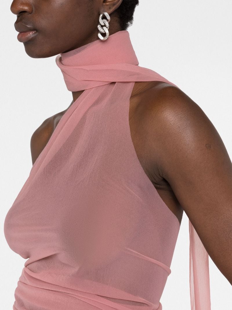 Pink Draped Halterneck Top