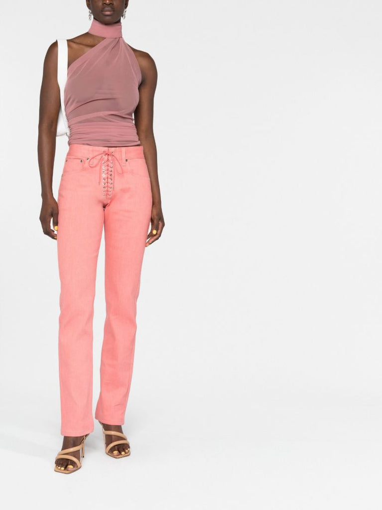 Pink Draped Halterneck Top