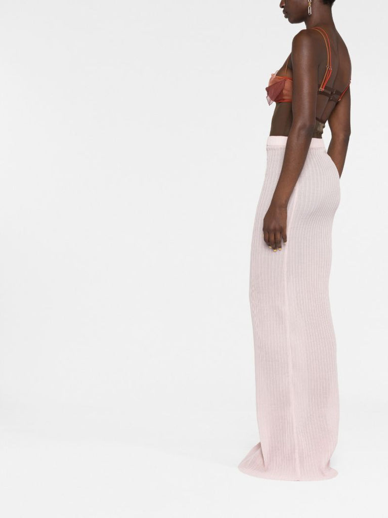 Pink Knitted Tube Skirt