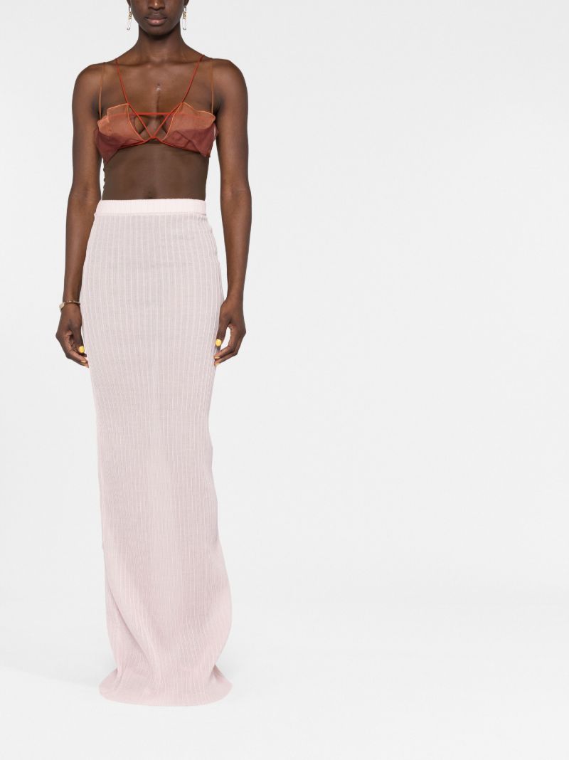 Pink Knitted Tube Skirt