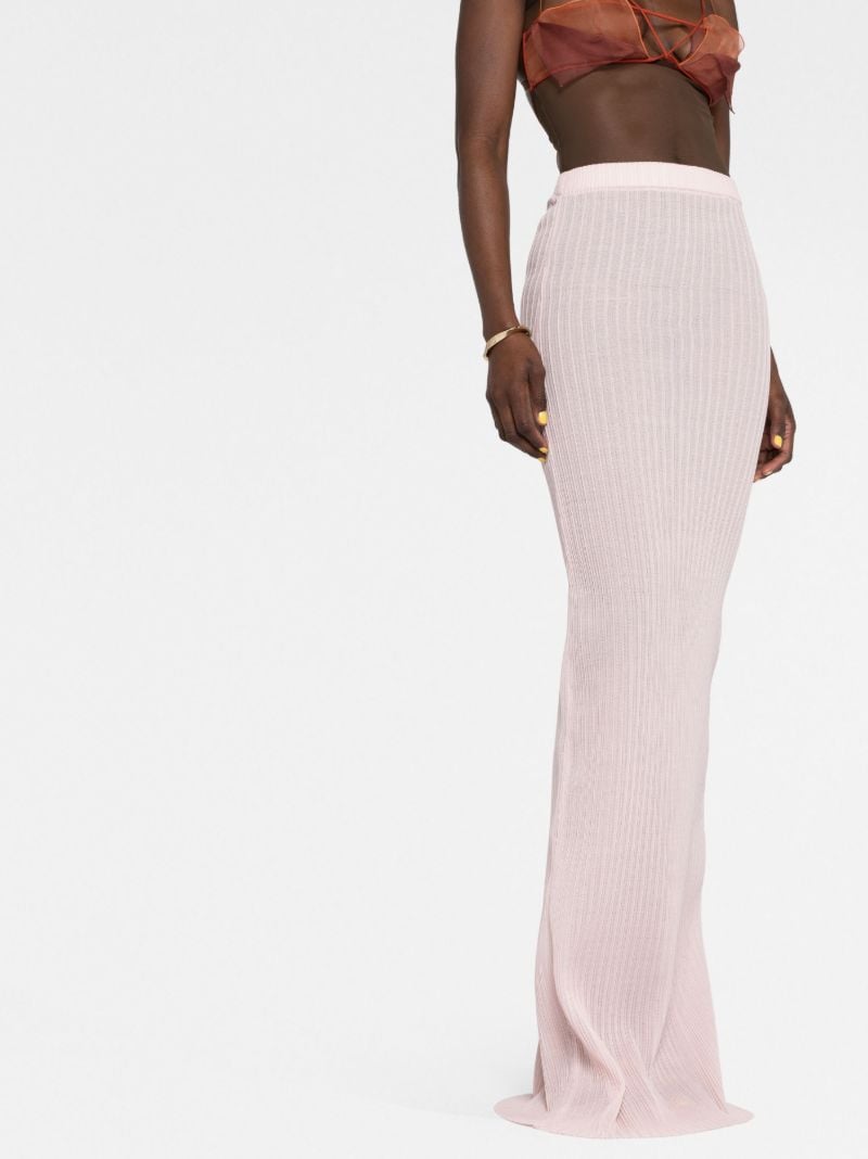 Pink Knitted Tube Skirt