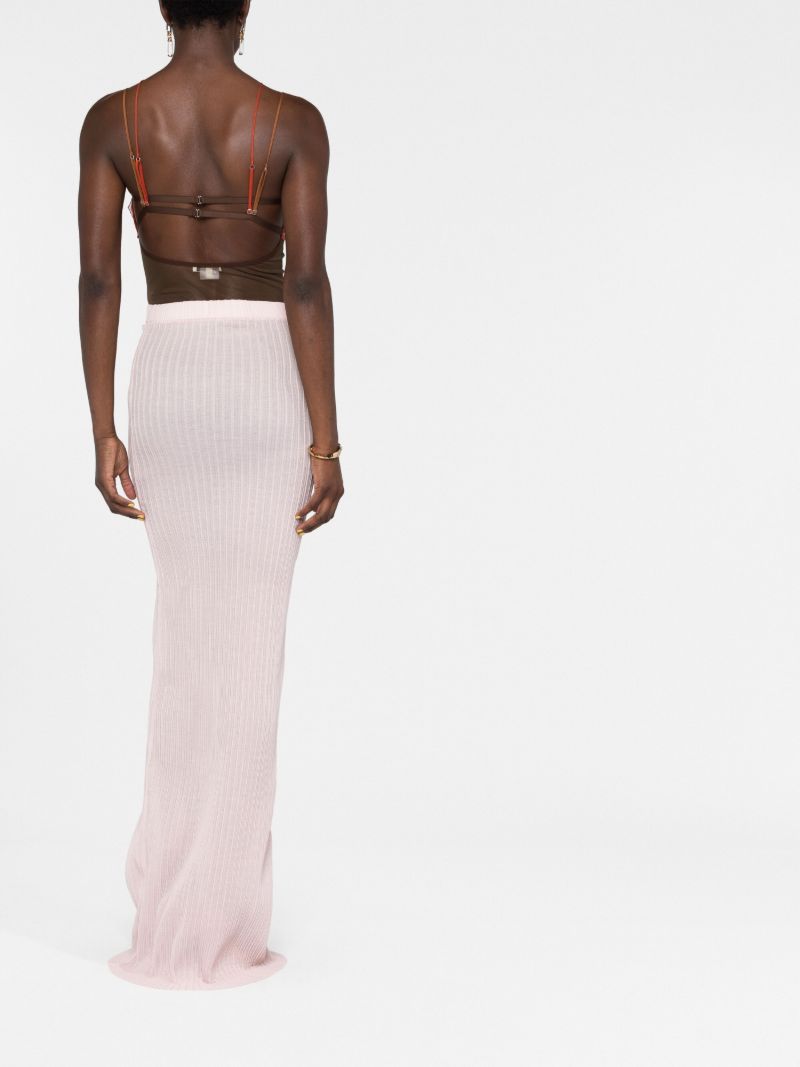 Pink Knitted Tube Skirt