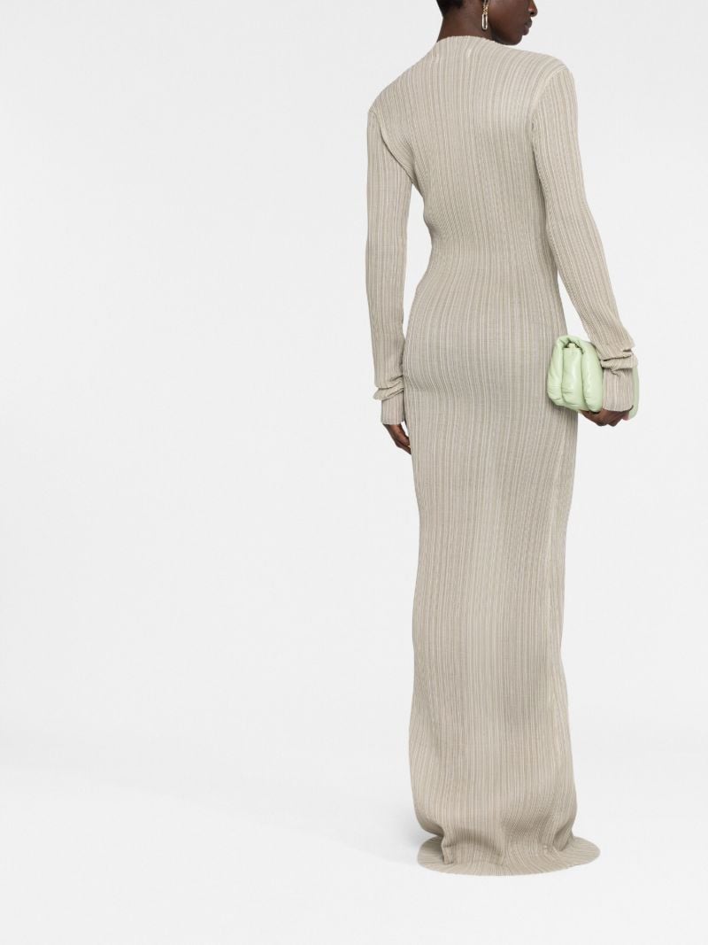 Green Pleated Maxi Dress