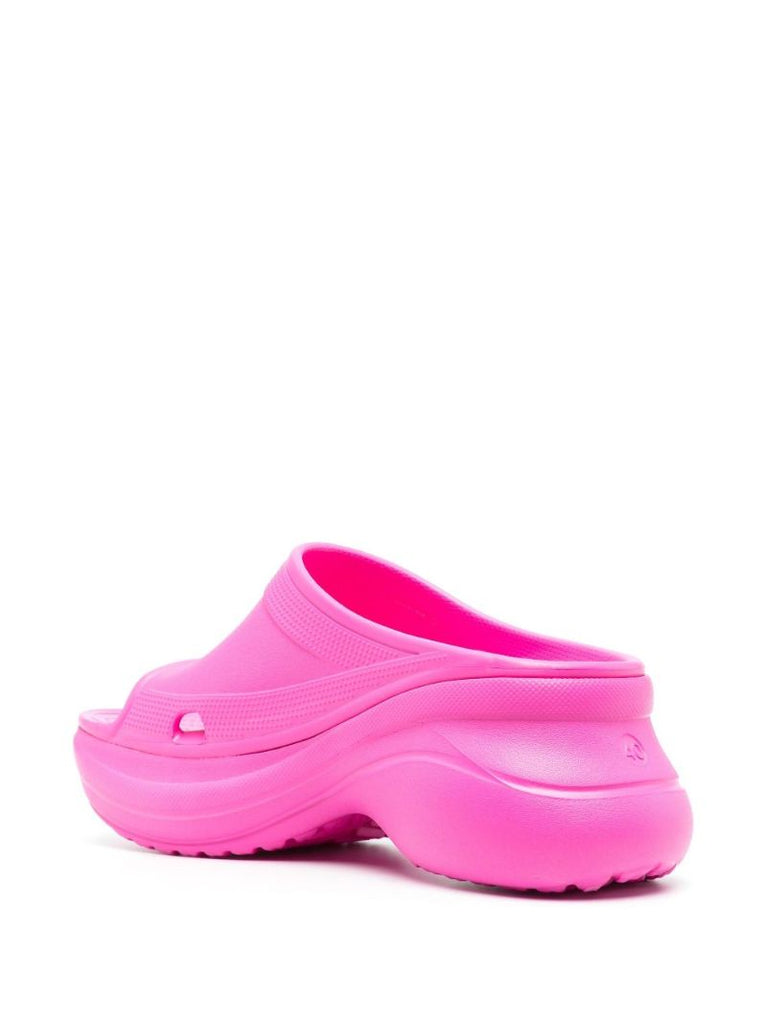 X Crocs Pink Rubber Slides