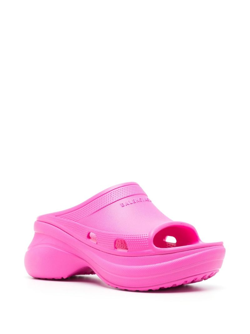 X Crocs Pink Rubber Slides