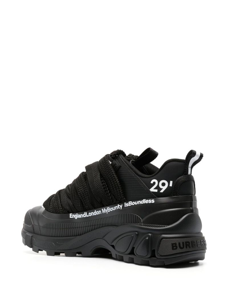 Black Arthur Coordinates Print Sneakers