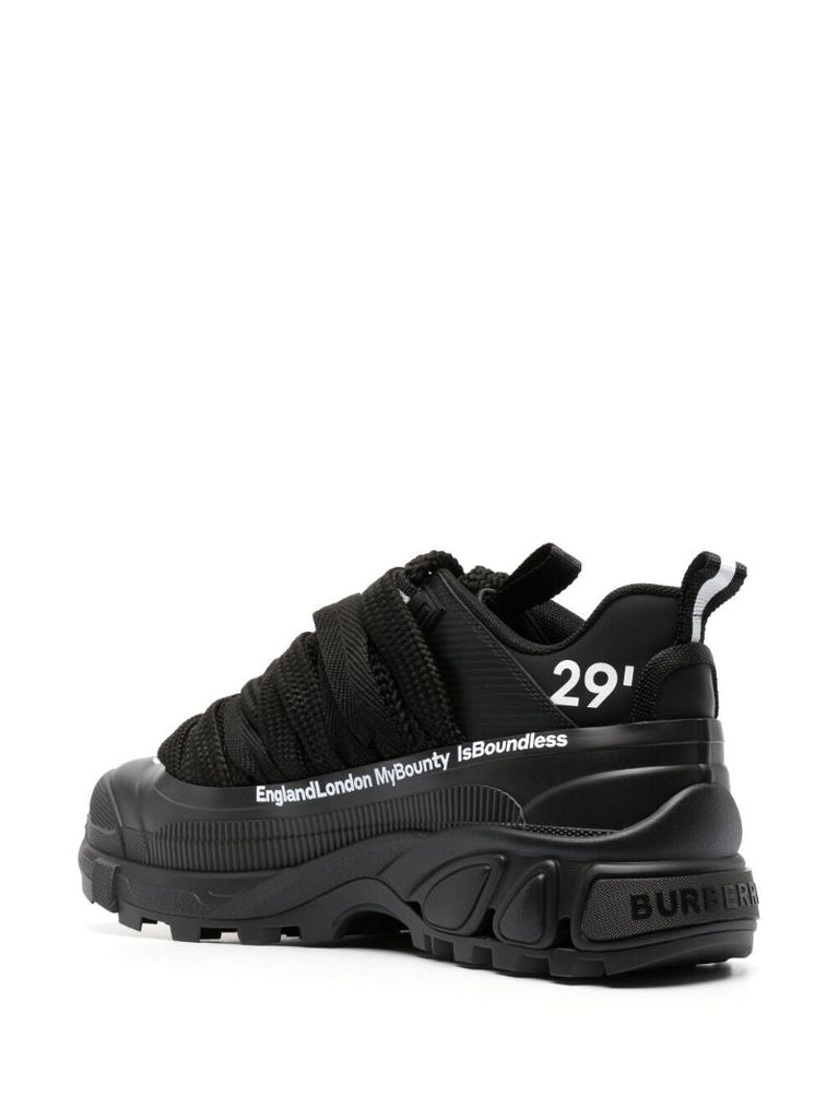 Black Arthur Coordinates Print Sneakers
