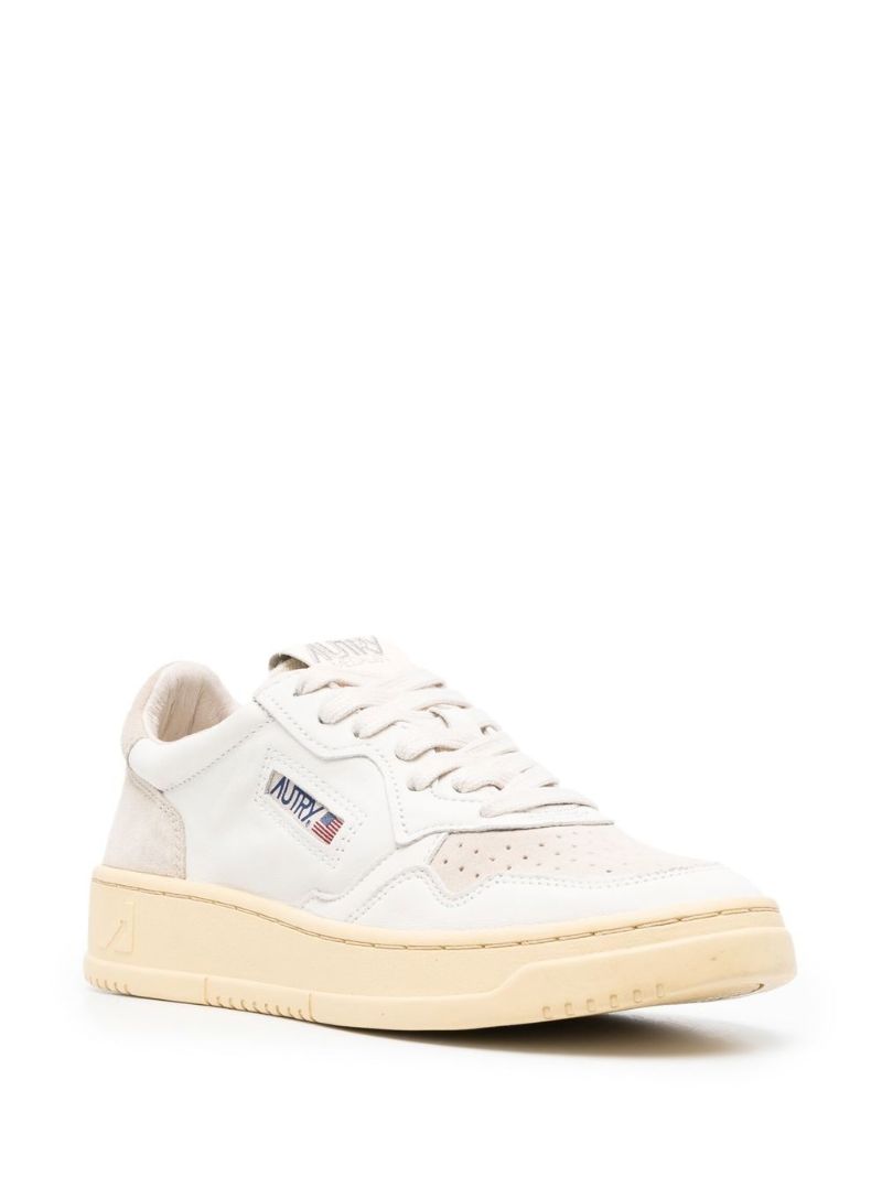 Neutral Medalist Suede Sneakers
