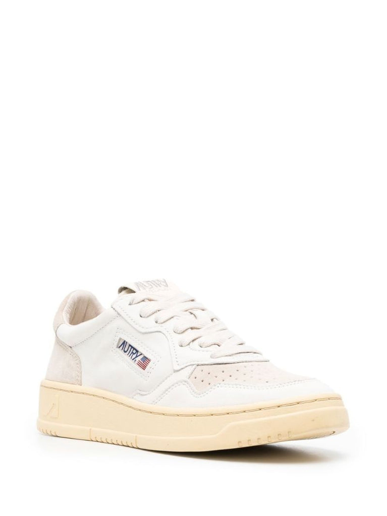 Neutral Medalist Suede Sneakers