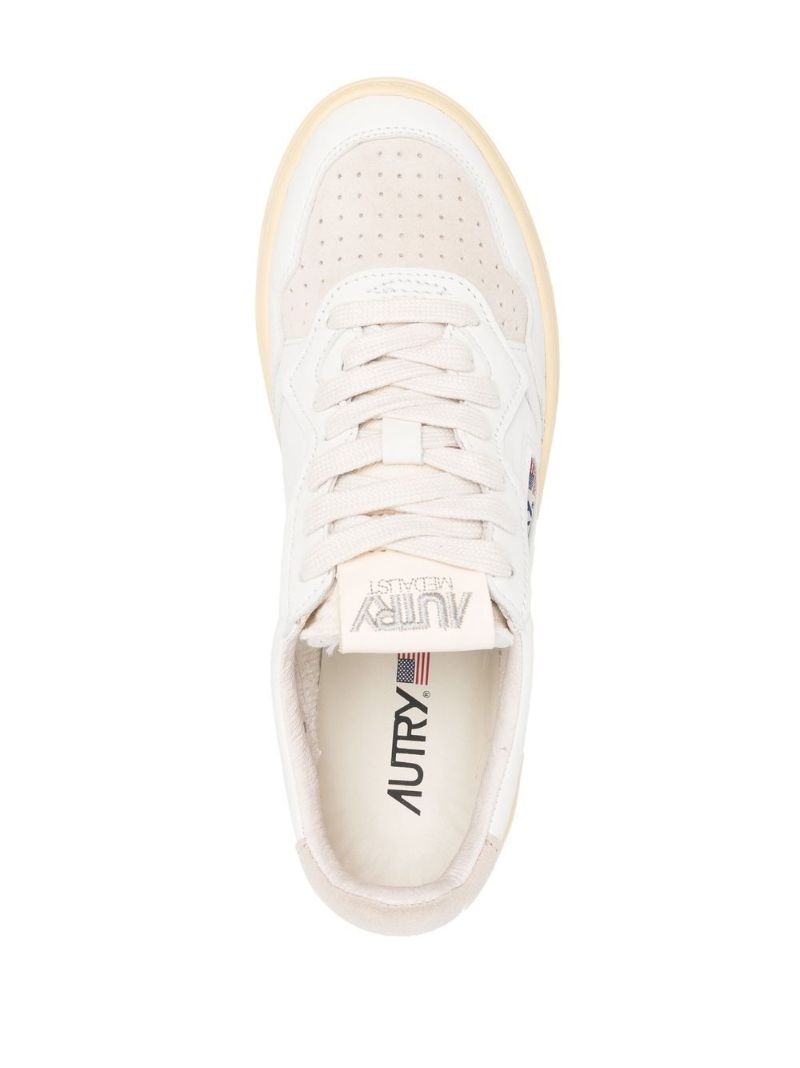Neutral Medalist Suede Sneakers