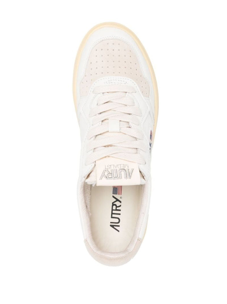 Neutral Medalist Suede Sneakers