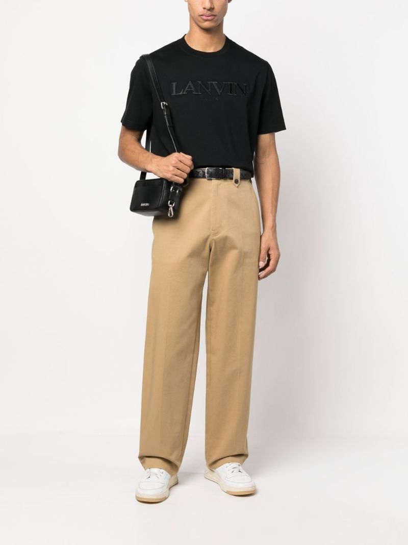 Black Logo Embroidered T-shirt