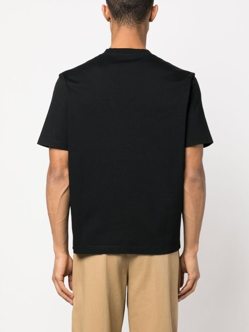 Black Logo Embroidered T-shirt