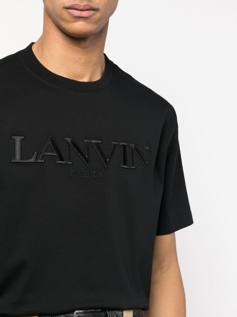 Black Logo Embroidered T-shirt