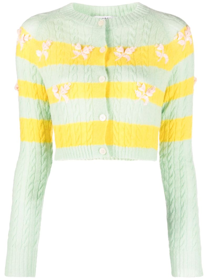 Green Lily Embroidered Cardigan