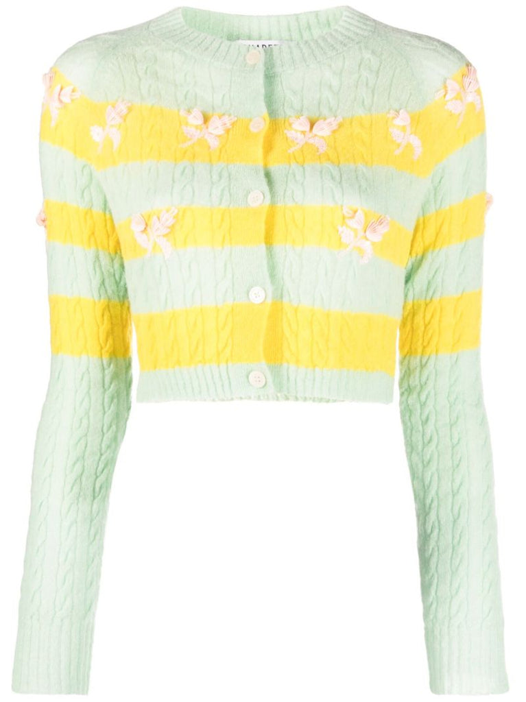 Green Lily Embroidered Cardigan