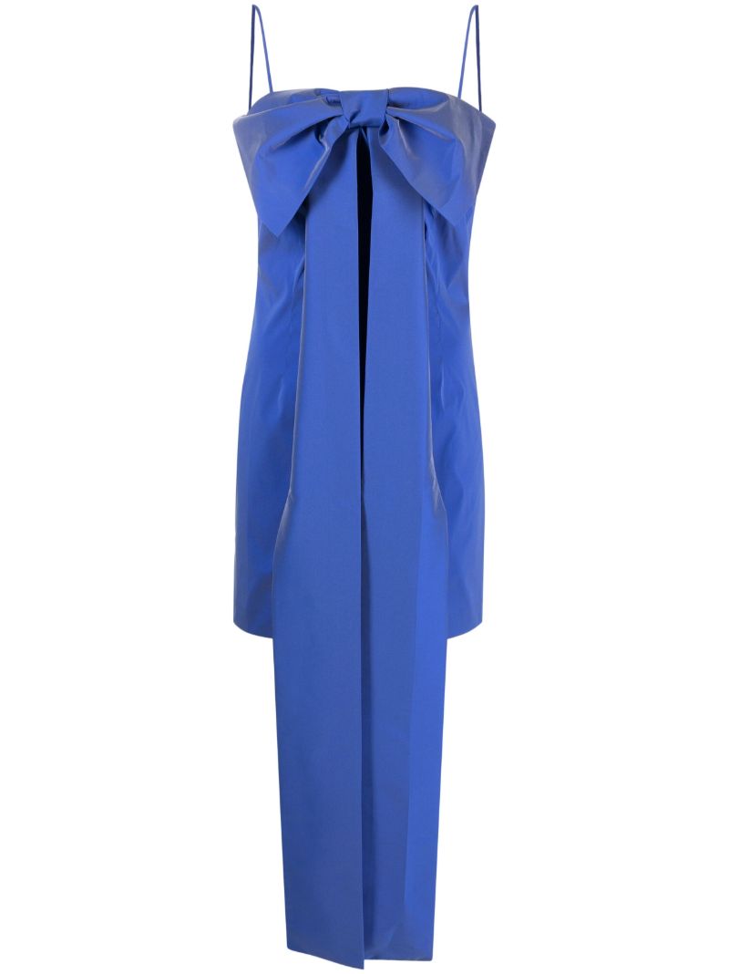Blue Bow Detail Mini Dress