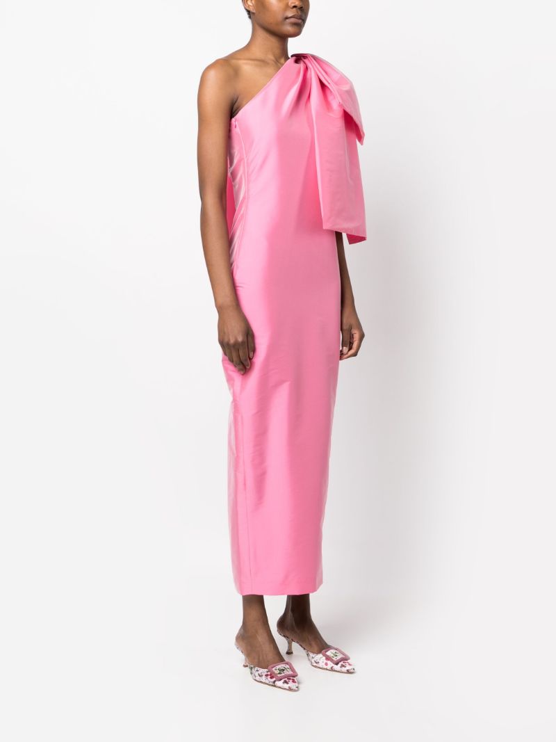 Pink Josselin Bow-embellished Maxi Dress