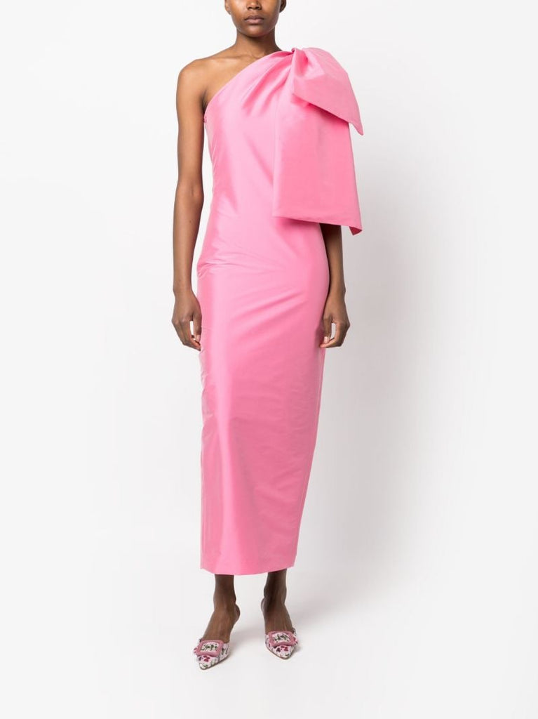 Pink Josselin Bow-embellished Maxi Dress