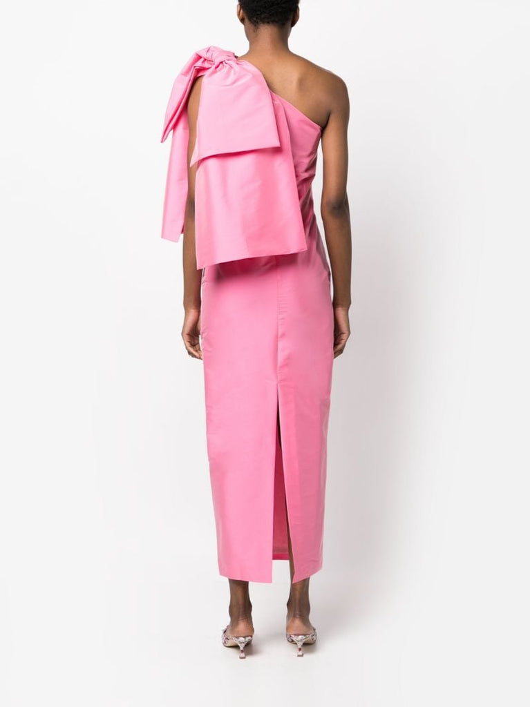 Pink Josselin Bow-embellished Maxi Dress
