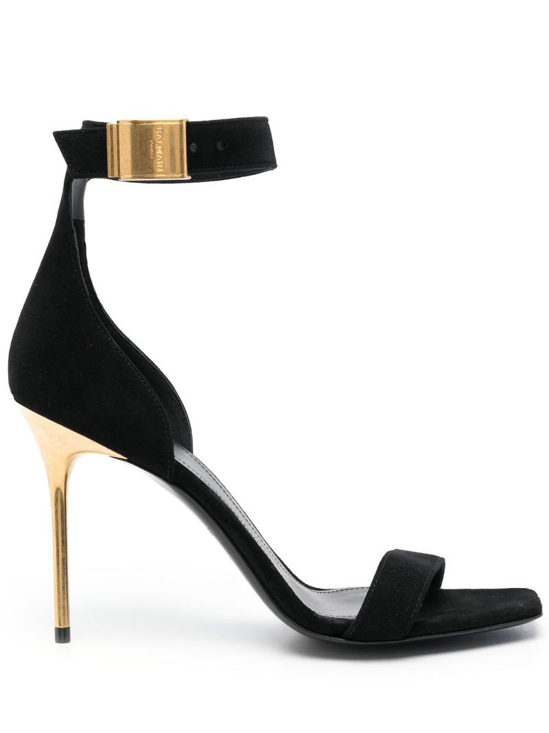 Black Uma 110 Suede Sandals
