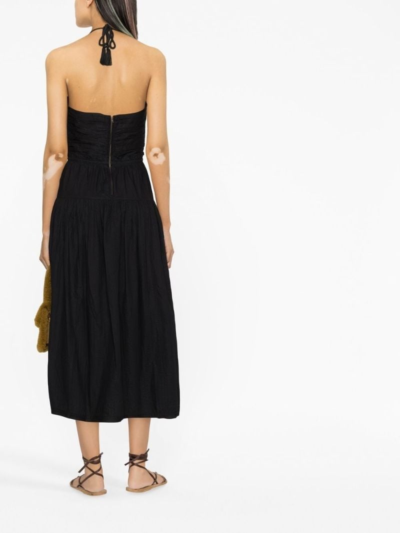 Black Ella Halterneck Midi Dress