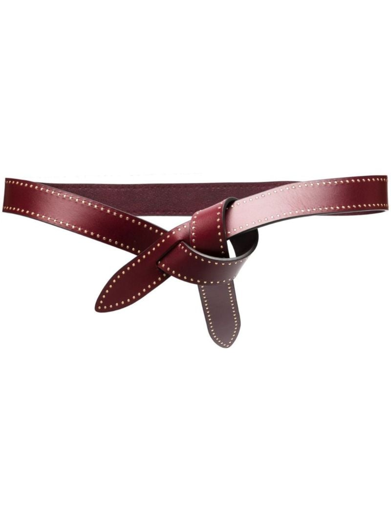 Red Lecce Leather Belt