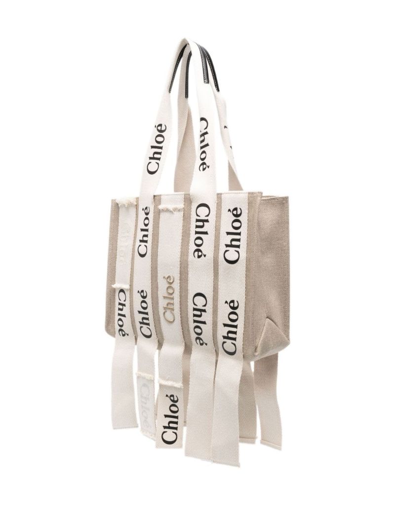 Neutral Woody Medium Tote Bag