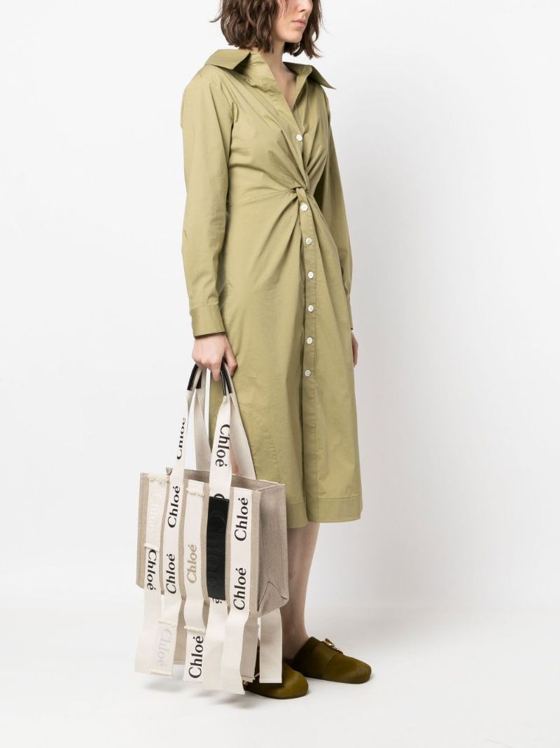 Neutral Woody Medium Tote Bag