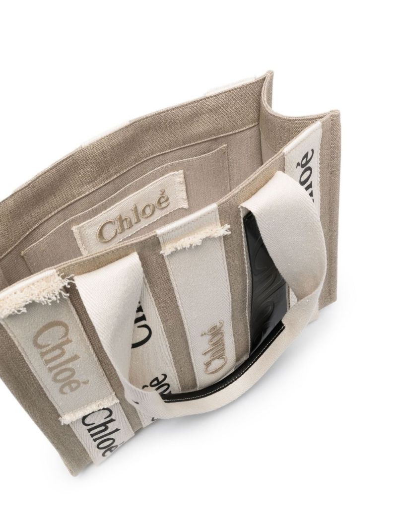 Neutral Woody Medium Tote Bag