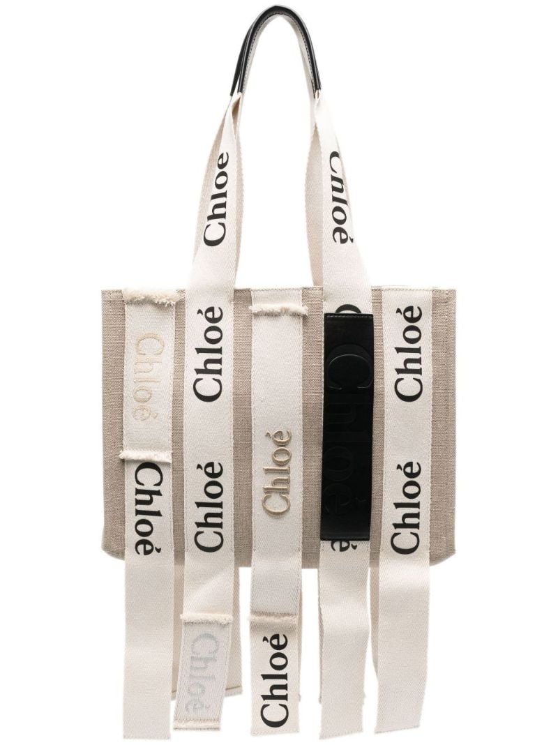 Neutral Woody Medium Tote Bag