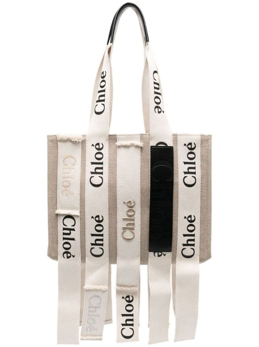 Neutral Woody Medium Tote Bag